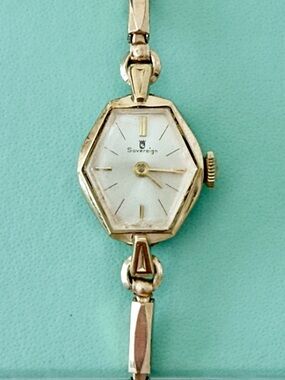 Vintage 1960’s Sovereign Hexagon Cocktail Watch For Restoration or Display